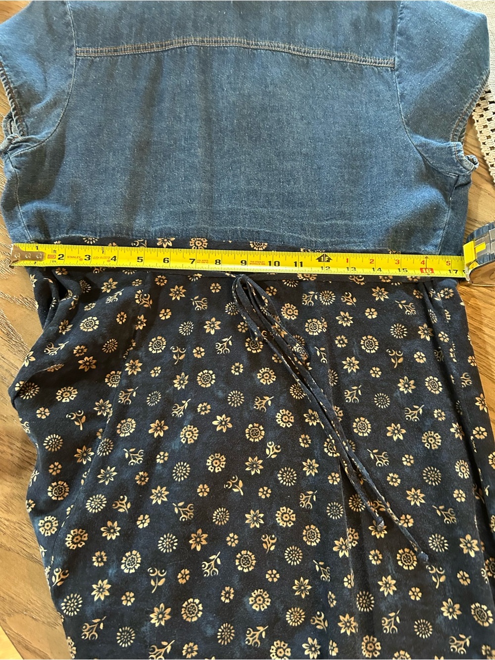 Denim and Patterned Maxi Dress California concepts - Picture 4 of 4